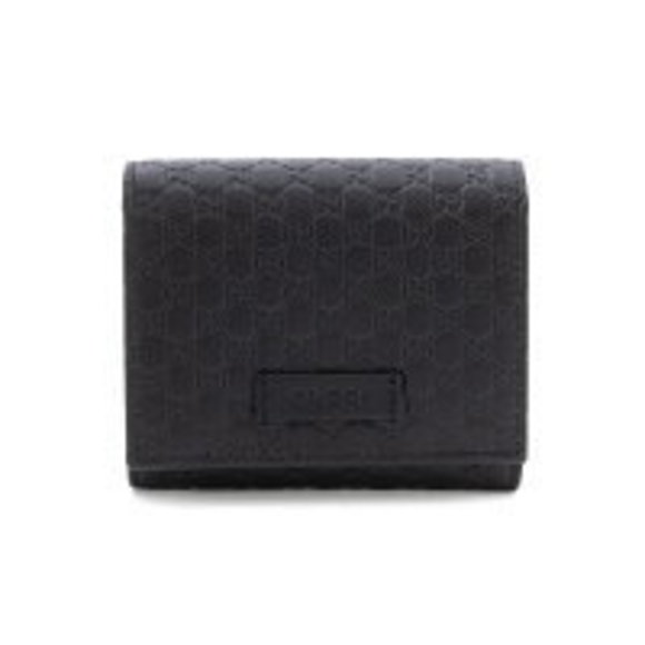 Gucci Micro Guccissima Tri Wallet Leather Black - Picture 1 of 7